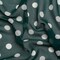 1 Yard Teal and White Polka Dot Nylon Georgette Lightweight Fabric for Dressmaking 59 inch Width
